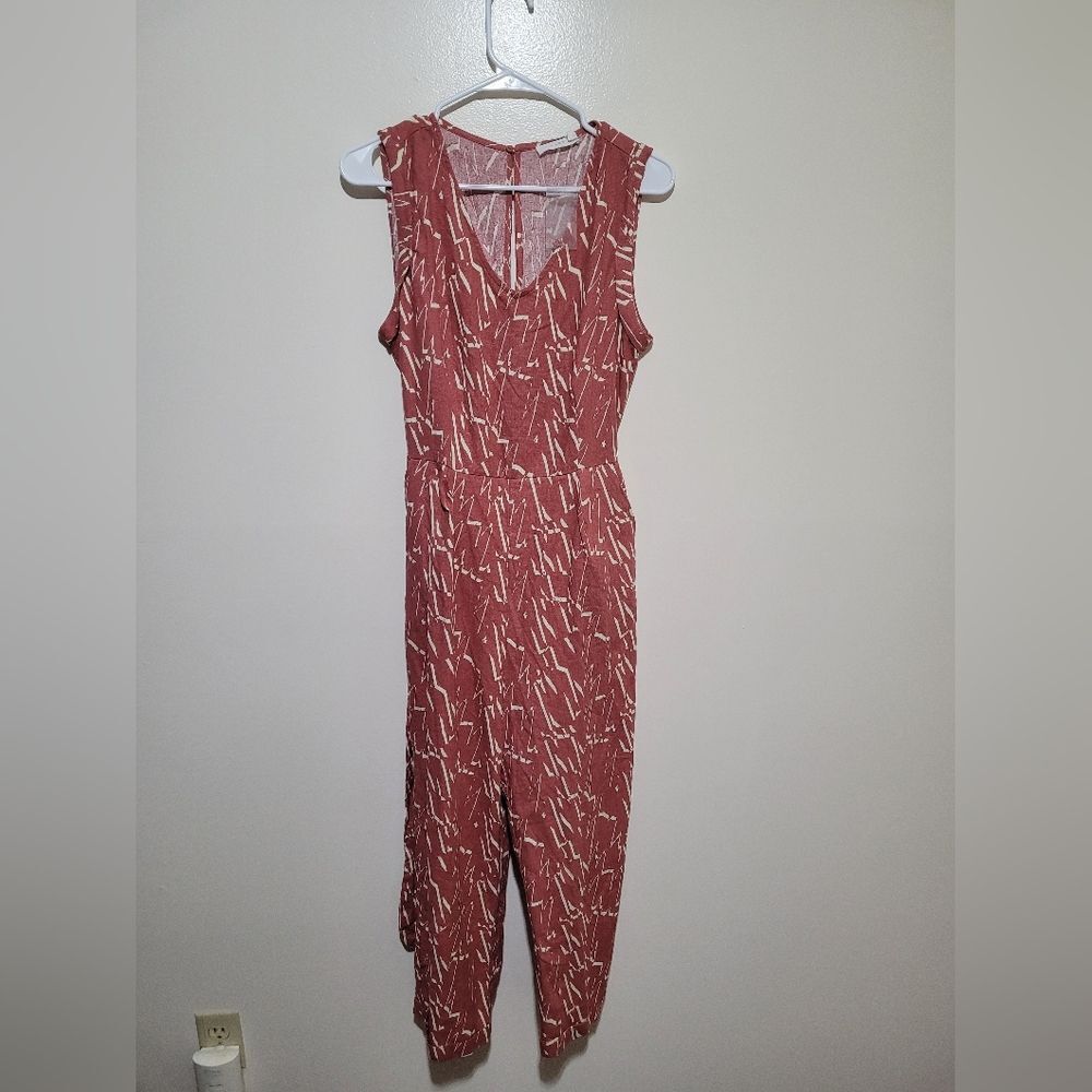 NWT Lush‎ Women's Sleeveless Jumpsuit Linen Blend Size Med